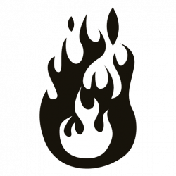 Cartoon fire illustration black white - Transparent PNG ...