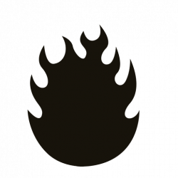 Fire black silhouette - Transparent PNG & SVG vector