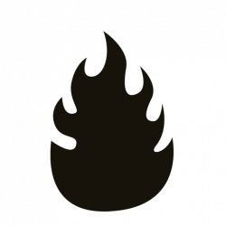 Flame fire black silhouette - Transparent PNG & SVG vector