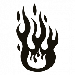 Fire cartoon illustrationblack white - Transparent PNG & SVG ...