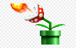 Fireball Clipart Super Mario - Mario Fire Plant - Png ...