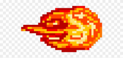 Fireball Clipart Pixel Sprite - Pixel Transparent Fire Ball ...