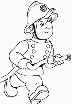 Firefighter black and white firefighter coloring book home ...