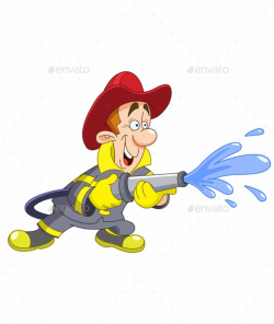 Fireman with Fire Hose | Fonts-logos-icons | Fire hose, Clip ...