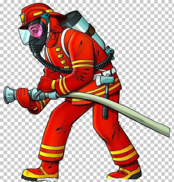 Firefighter Police officer Cartoon Firefighting, Red clothes ...