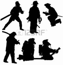 Silhouette pompier | Firefighter clipart, Firefighter ...