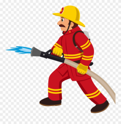 Cartoon Fireman - Fire Fighter Clipart Png Transparent Png ...
