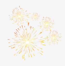Golden Simple Fireworks Decorative Patterns, Fireworks Clipart, Gold ...