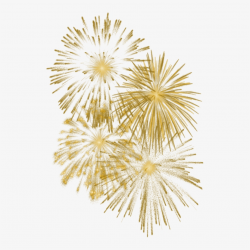 Fireworks Clipart Golden - Happy New Year Png Effects Transparent ...