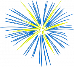 Fireworks clipart free images yellow blue - WikiClipArt