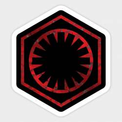 The First Order/New Imperial Logo - Red Metal Weathered