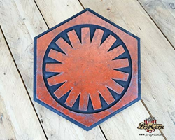 Amazon.com: STAR WARS First Order logo. Wood emblem for ...