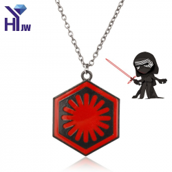 US $1.2 20% OFF|HEYu Movie Star Wars Episode 7 Kylo Ren New First Order  Galactic Empire Stainless Steel Logo Enamel Pendant Necklace Jewelry-in ...