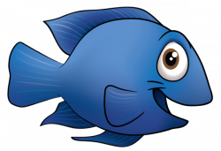 Blue fish clip art - Clip Art Library