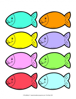 Colored fish templete | Back to school | Preschool printables ...