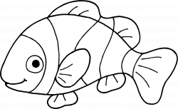 Clownfish clown fish outline clipart - WikiClipArt
