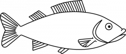 Easy long Fish Drawings | Fish Outline 3 clip art | 4-H Projects ...