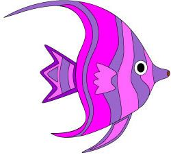 Tropical Fish Clip Art | Pink and purple tropical fish clip art in ...