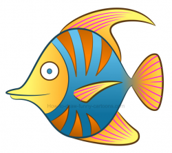 How to draw a tropical fish clipart