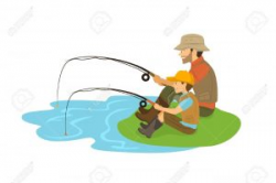Dad and son fishing clipart 1 » Clipart Station