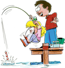 Father and daughter fishing | Fathers Day Clipart | Free clipart ...