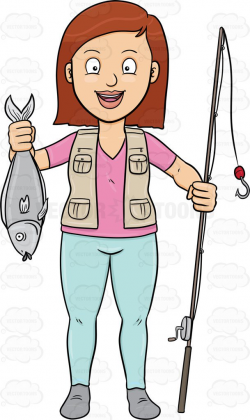 Woman Fishing Clipart | Free download best Woman Fishing Clipart on ...