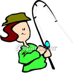 women fishing clip art | Woman Holding a Fishing Pole Royalty Free ...