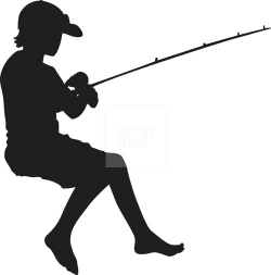 Women sitting fishing clipart silhouette - Clip Art Library