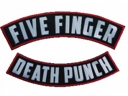 Five Finger Death Punch 2 Piece Rocker Set XL Embroidered Back Patch