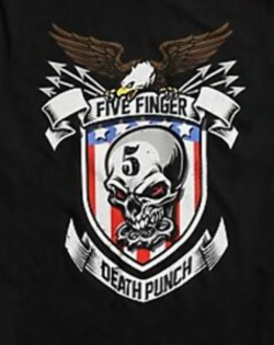 Details about NWT SMALL Five Finger Death Punch Shirt Flag Eagle Shield  Skull Military BLACK 5