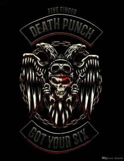 Five Finger Death Punch Cd Lgo Got Your Six Biker Badge ...