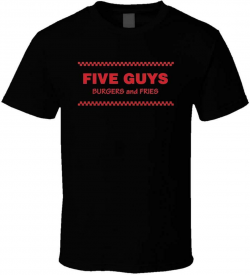 Amazon.com: YSZM Five Guys Burgers and Fries T-Shirt Black ...