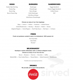 Menu for Five Guys in Terre Haute, Indiana, USA