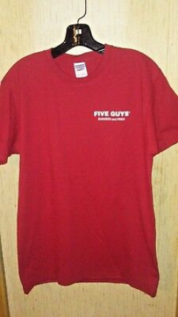 FIVE GUYS BURGERS Fries Employee Work Uniform Black Golf ...