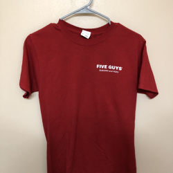 Five Guys Uniform. Size S. - Depop