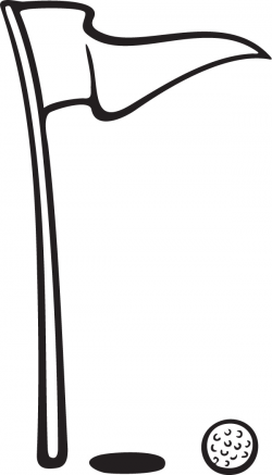 Golf flag clipart black and white - Clip Art Library