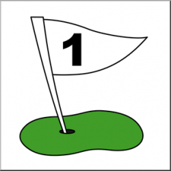 Clip Art: Number Set 3: Golf Flag 01 Color I abcteach.com | abcteach