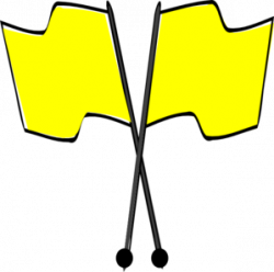Crossed Yellow Flags Clip Art at Clker.com - vector clip art online ...