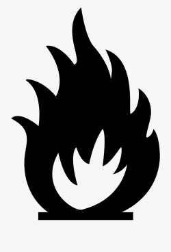 Clever Flame Clipart - Fire Clipart Black And White ...