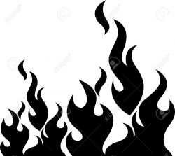 Fire Flame Clipart Black And White