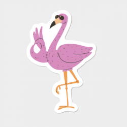 Sassy T Shirt I Flamingo Sunglasses Sticker By BiNutz Design By Humans