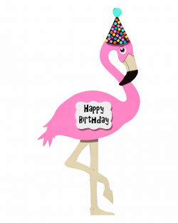 Kids Birthday Yard Signs - Flamingo Cartoon Happy Birthday Free PNG ...