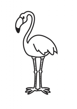 Flamingo Coloring Page - Clip Art Library