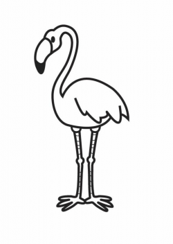 Flamingo Outline Clipart - Clipart Kid - Coloring Home