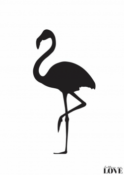 Flamingo Clipart Black And White | Free download best Flamingo ...