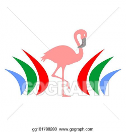 Stock Illustration - Pink flamingo simple illustration. Clipart ...