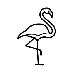 Flamingo clipart black and white 4 » Clipart Portal