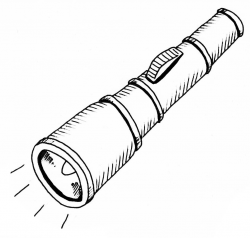 Free Flashlight Clipart Black And White, Download Free Clip ...