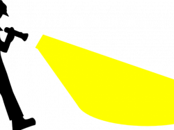 HD Flashlight Clipart Uses Light - Detective Silhouette ...