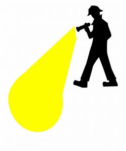 Man Flashlight Helmet Detective Png Image - Clipart ...